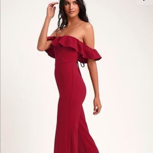 BRAND NEW Wine red jumpsuit